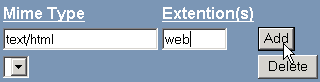 Adding a Mime type