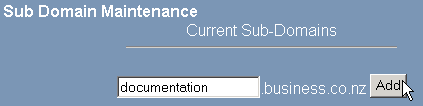 Adding a subdomain