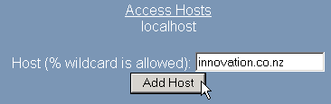 Adding host access