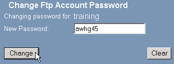 Changing the password on an FTP account