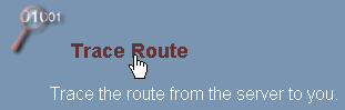 Using the Trace Route tool